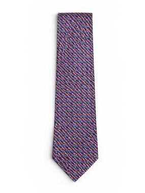 Paul Stuart Handmade Geometric Silk Necktie Multicolor USA Made